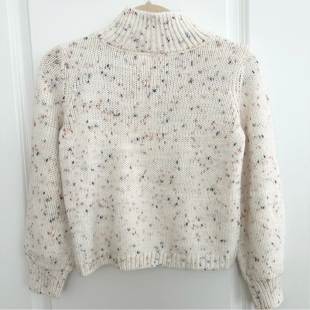 Girls OshKosh B'gosh Cream Confetti Speckled Knit Mockneck Sweater